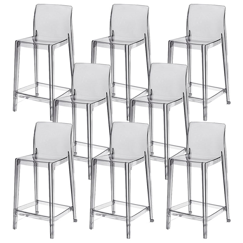 Industrial Plasticr Bar-stool Square Seat Counter Bar Stool with Plastic Legs
