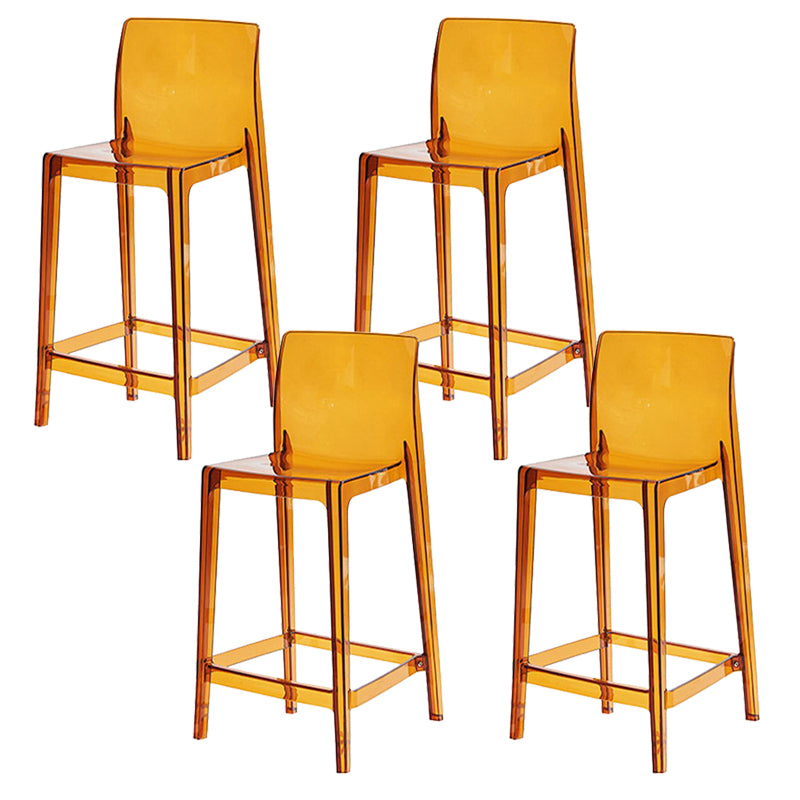 Industrial Plasticr Bar-stool Square Seat Counter Bar Stool with Plastic Legs
