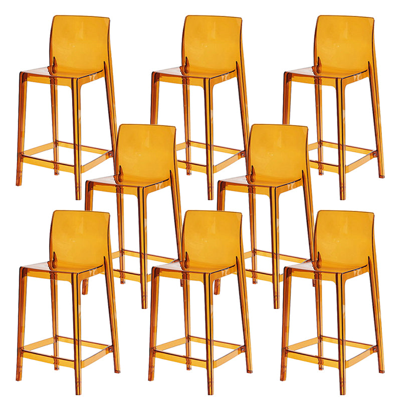 Industrial Plasticr Bar-stool Square Seat Counter Bar Stool with Plastic Legs