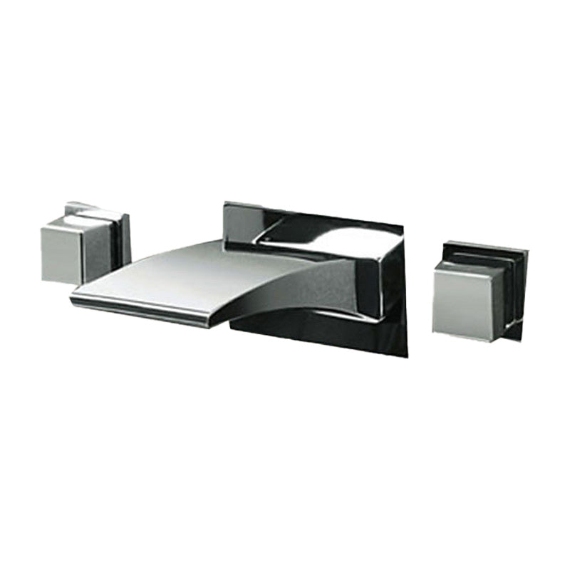 2 Handle Widespread Faucet 3-Hole Widespread Wall Mounted Bathroom Sink Faucet