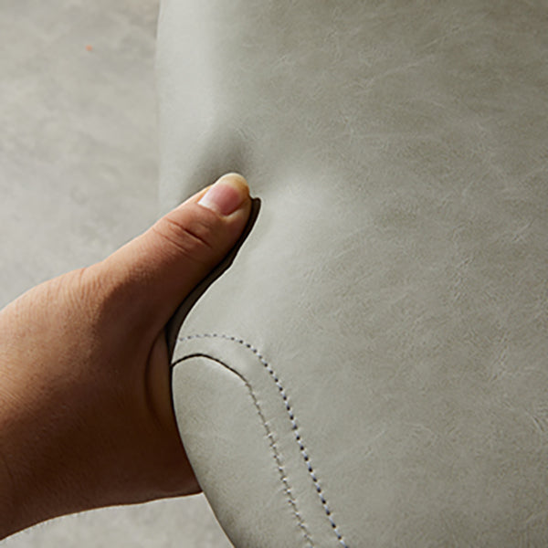 Industrial Metal Barstool Leather Low Back Stool with Cushion