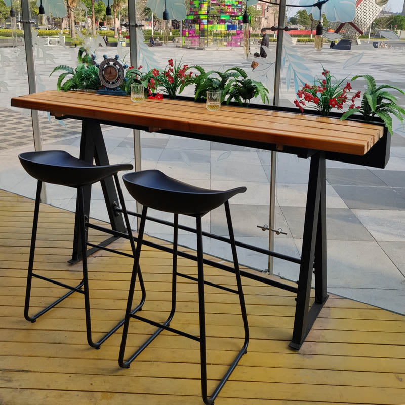 Manufactured Wood Bar Set 1/3 Pieces Industrial Rectangle Pub Table Set