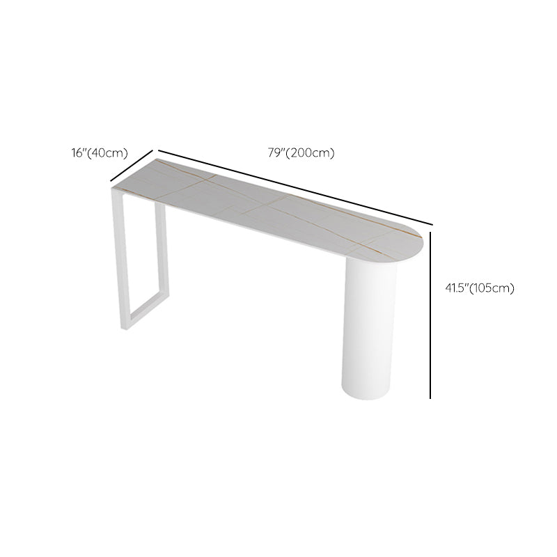 Modern 1/2/3/5 Pieces Metal Bar Table Set Stone Bar Table with High Stools