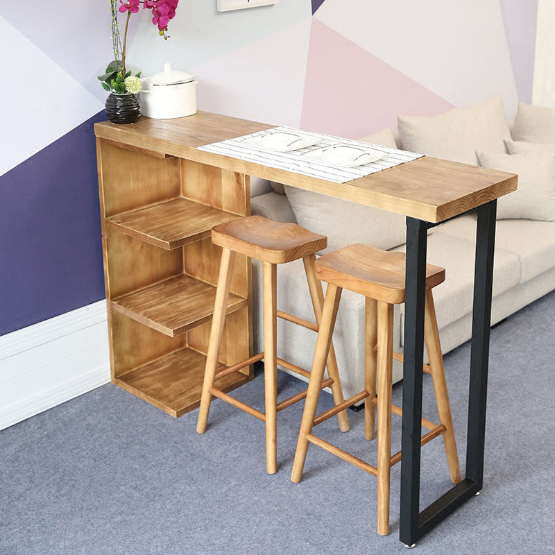 Industrial Bar Stool and Table 1/2/3 Pieces Wood Pub Dining Set