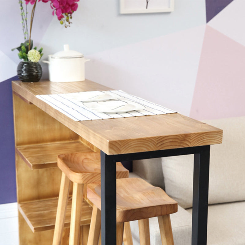 Industrial Bar Stool and Table 1/2/3 Pieces Wood Pub Dining Set