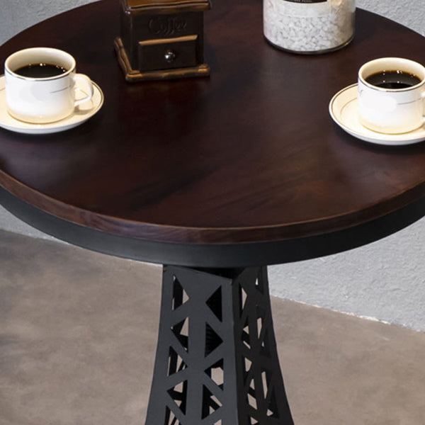 Solid Wood Bar Table Set 1/2/3 Pieces Industrial Round Bar Table