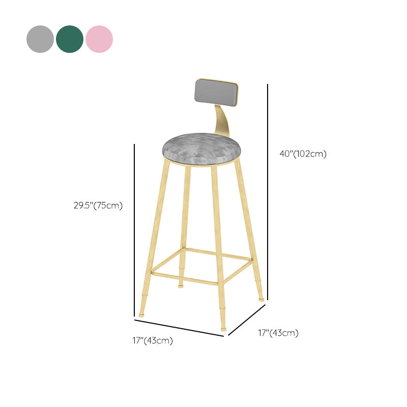 Glam Style Bar Table Set 1/3/5 Pieces Stone Fixed Counter Height Set for Indoor