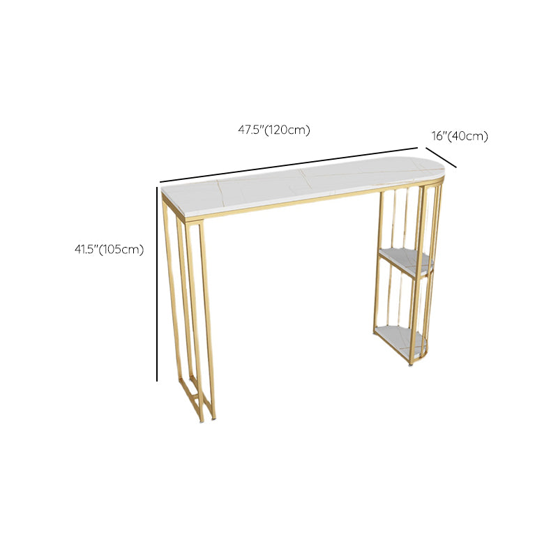 Industrial Bar Table Set 1/3 Pieces Stone Counter Table with Upholstered Stools