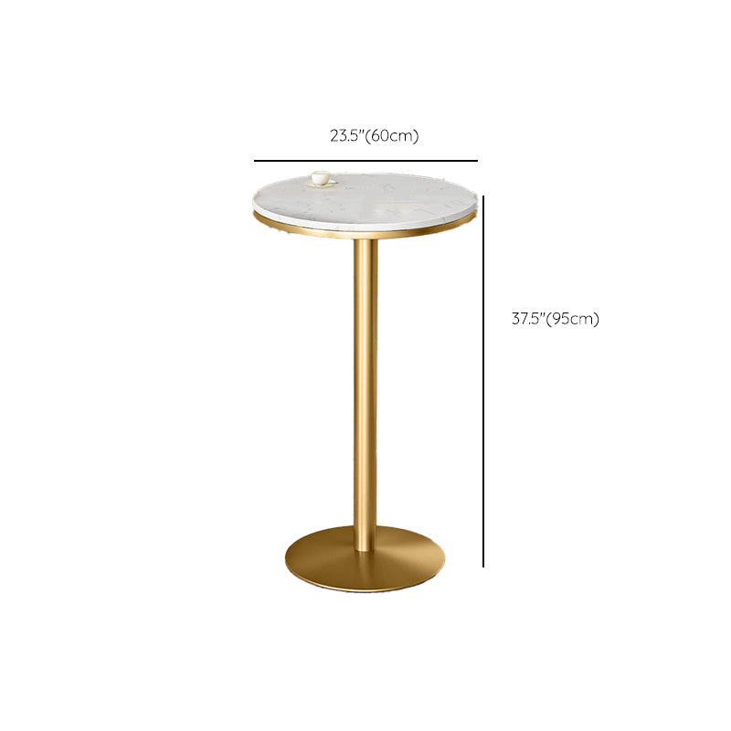 Industrial White Pub Set with Upholstered Stools 1/3/5 Pieces Bar Table for Small Places