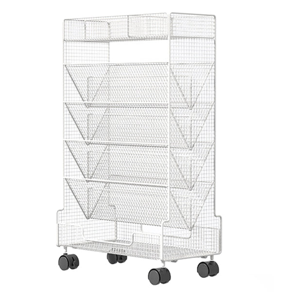 Contemporary Bookcase Vertical Metal Book Shelf for Study Room