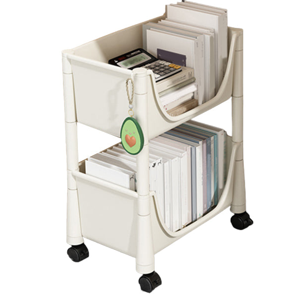 Contemporary Bookcase Vertical Plastic Book Shelf for Study Room