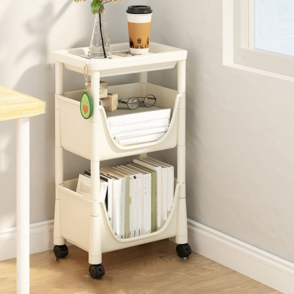 Contemporary Bookcase Vertical Plastic Book Shelf for Study Room