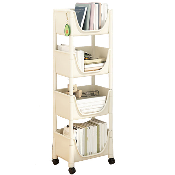 Contemporary Bookcase Vertical Plastic Book Shelf for Study Room