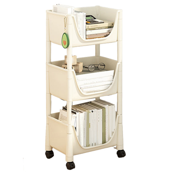 Contemporary Bookcase Vertical Plastic Book Shelf for Study Room