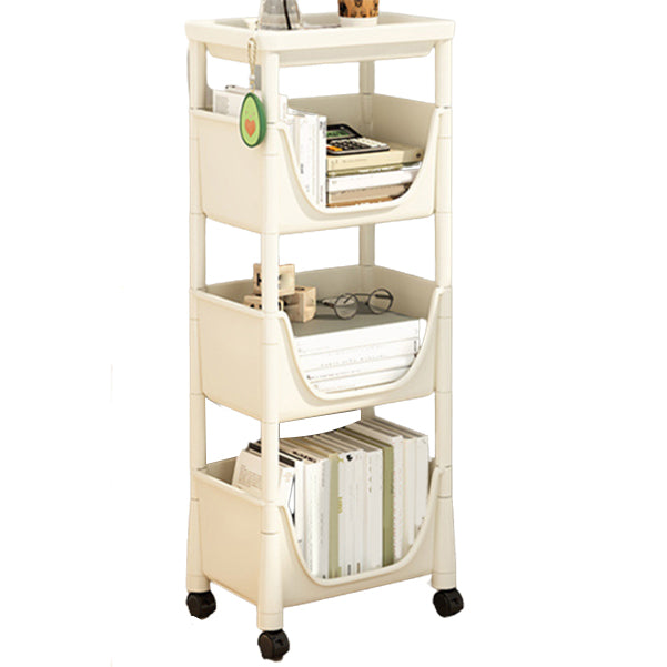 Contemporary Bookcase Vertical Plastic Book Shelf for Study Room