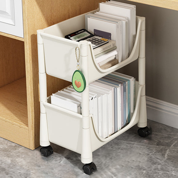 Contemporary Bookcase Vertical Plastic Book Shelf for Study Room