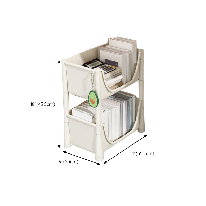 Contemporary Bookcase Vertical Plastic Book Shelf for Study Room