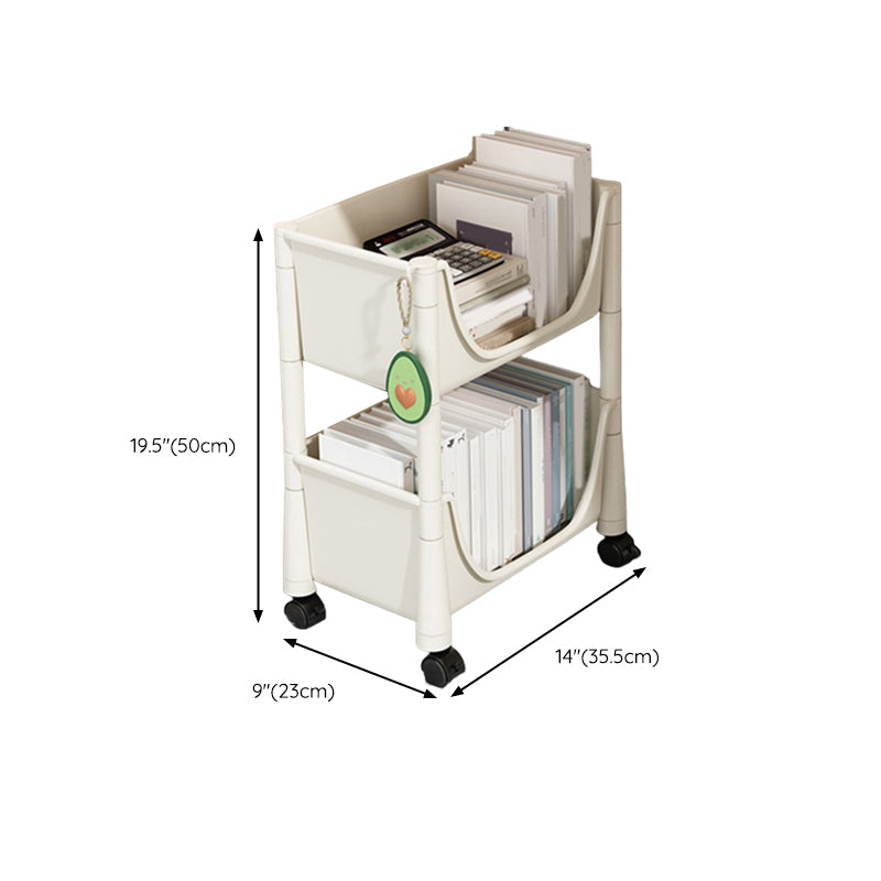 Contemporary Bookcase Vertical Plastic Book Shelf for Study Room