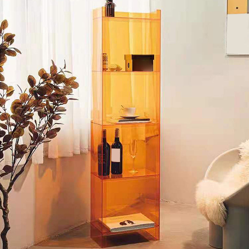 Glam Acrylic Bookcase Standard Shelf Bookshelf for Home Office 9.8" Wide