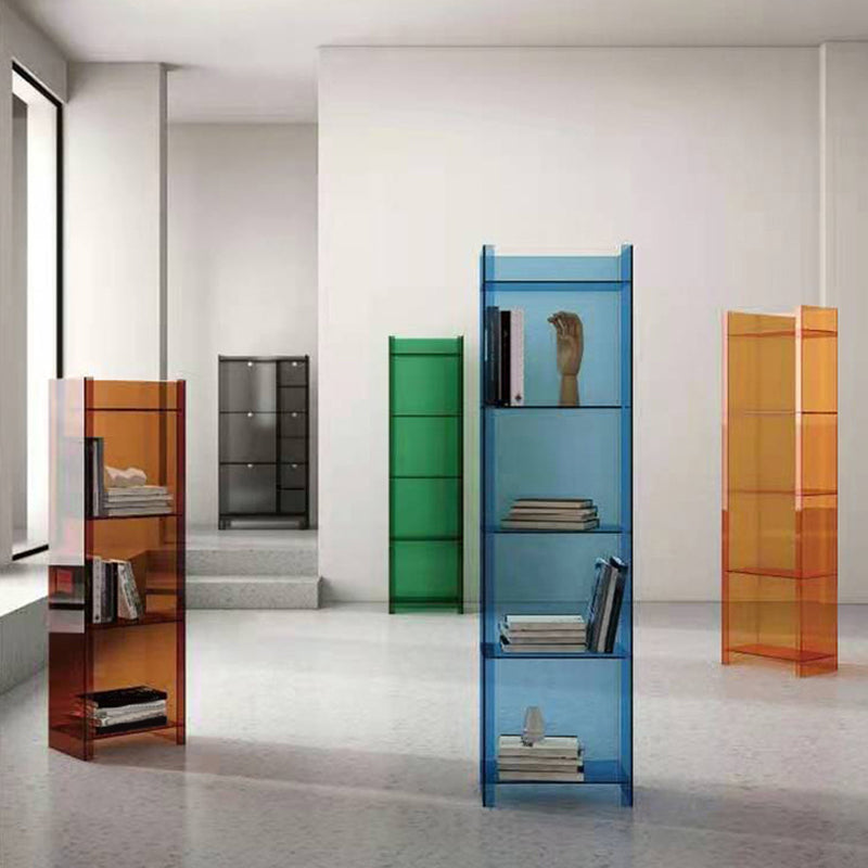 Glam Acrylic Bookcase Standard Shelf Bookshelf for Home Office 9.8" Wide