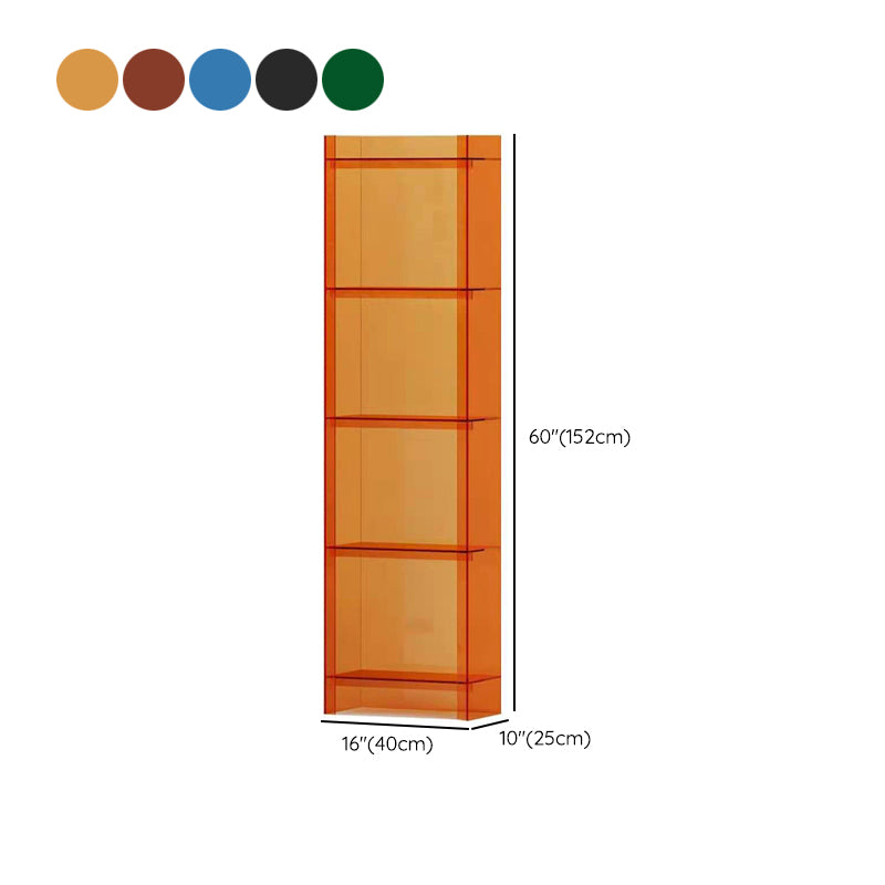 Glam Acrylic Bookcase Standard Shelf Bookshelf for Home Office 9.8" Wide