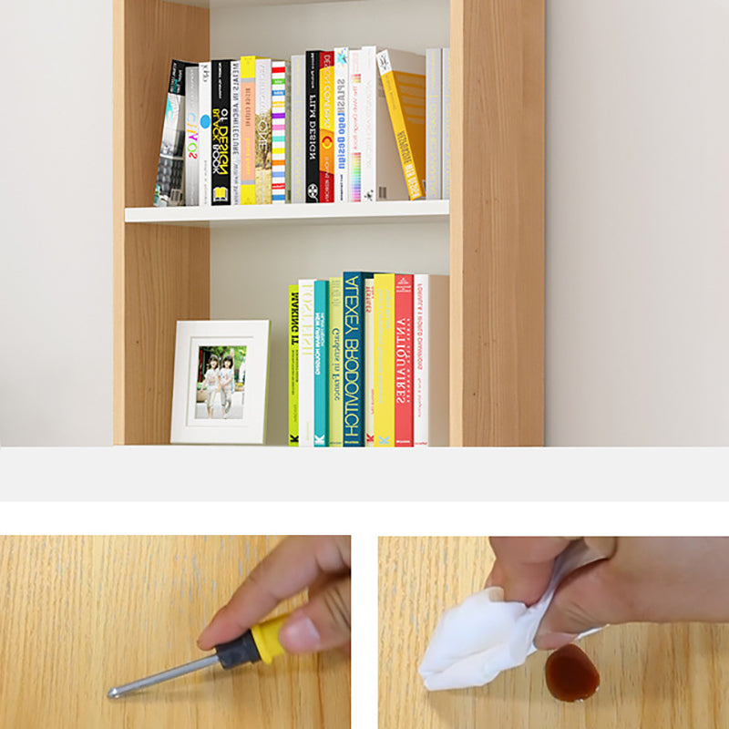 Engineered Wood Vertical Bookshelf Open Modern Shelf Bookcase for Study Room