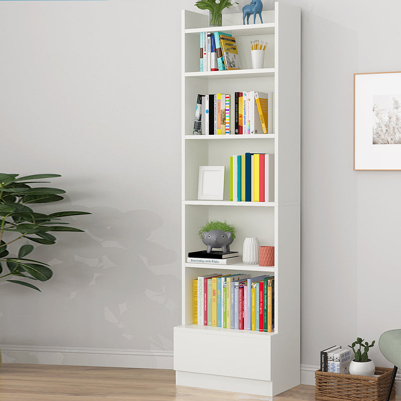 Engineered Wood Vertical Bookshelf Open Modern Shelf Bookcase for Study Room
