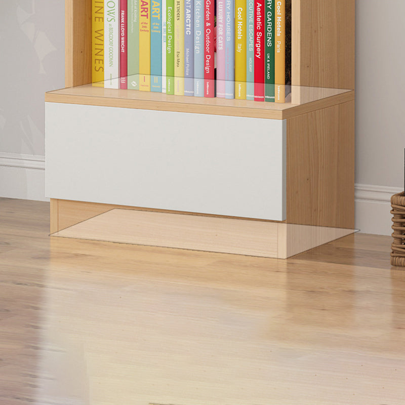 Engineered Wood Vertical Bookshelf Open Modern Shelf Bookcase for Study Room