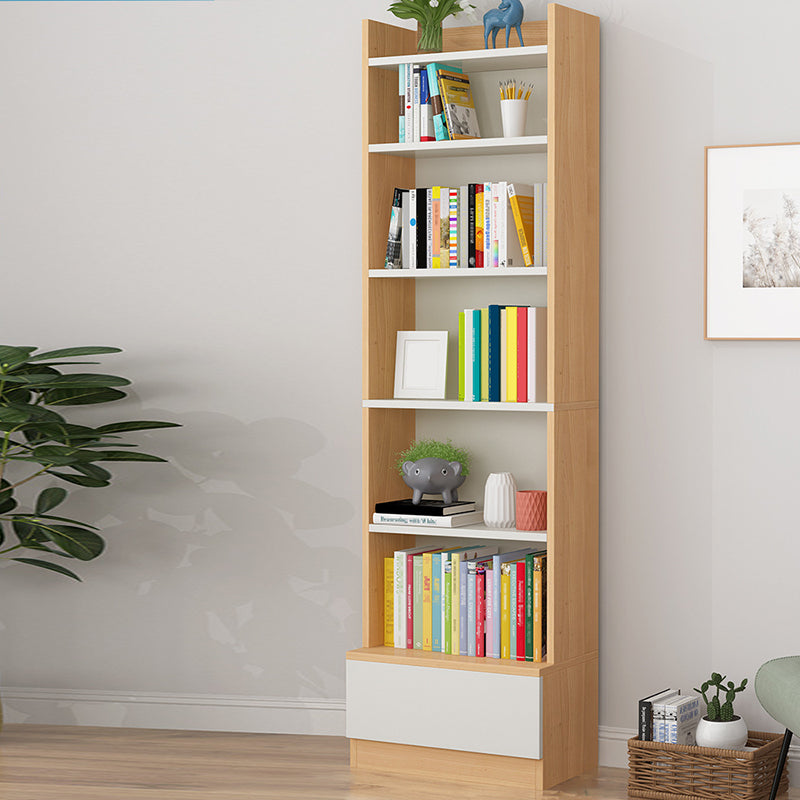 Engineered Wood Vertical Bookshelf Open Modern Shelf Bookcase for Study Room