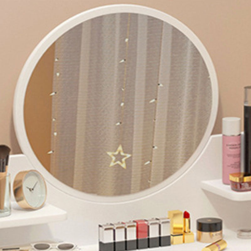 Contemporary Wooden Make-up Vanity with Shelves and 2 Drawers