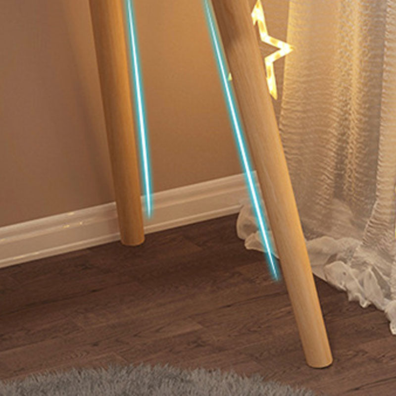 Contemporary Wooden Make-up Vanity with Shelves and 2 Drawers