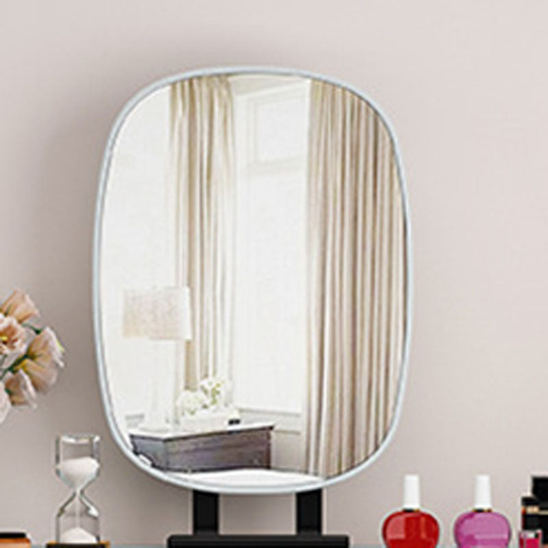 Bedroom Glam Double Drawers Faux Leather Standing Make-up Vanity