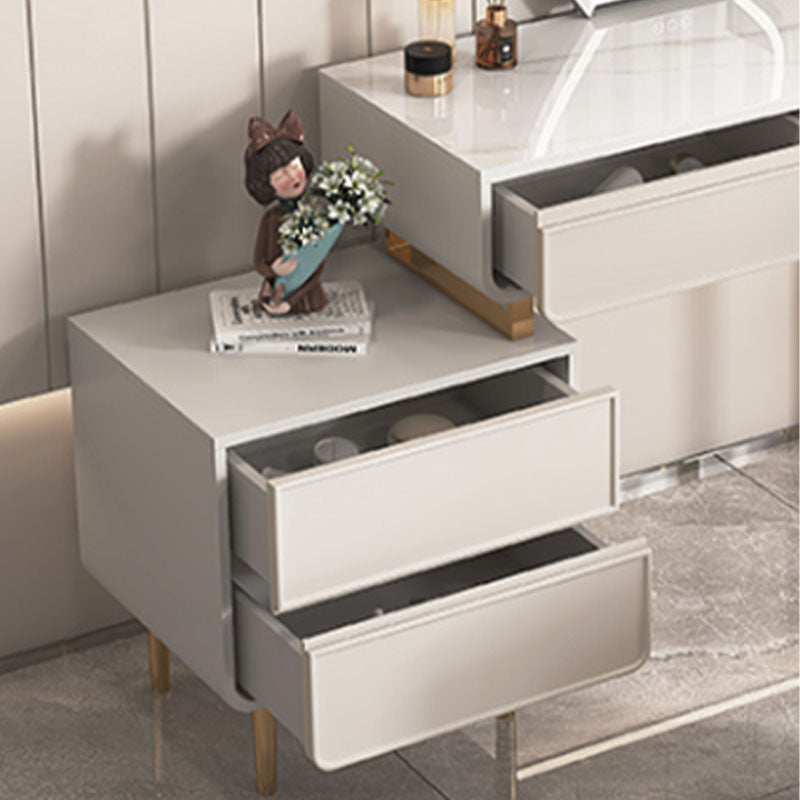 Glam With 2/4 Drawer Solid Wood Bedroom Standing Make-up Vanity