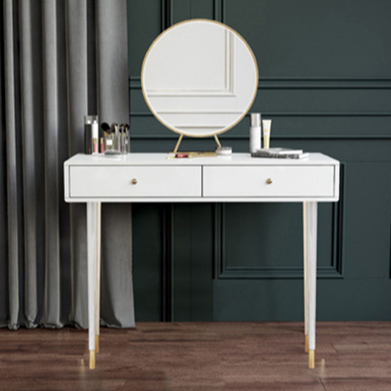 White Makeup Table With 2 Drawers 15.74 W X 29.52" H for Bedroom