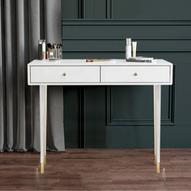 White Makeup Table With 2 Drawers 15.74 W X 29.52" H for Bedroom