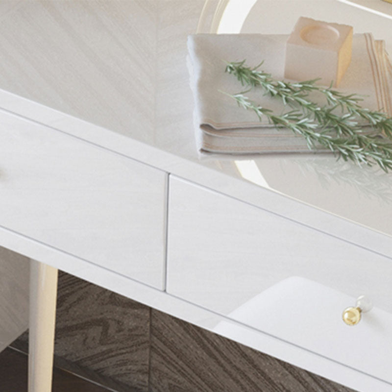 White Makeup Table With 2 Drawers 15.74 W X 29.52" H for Bedroom