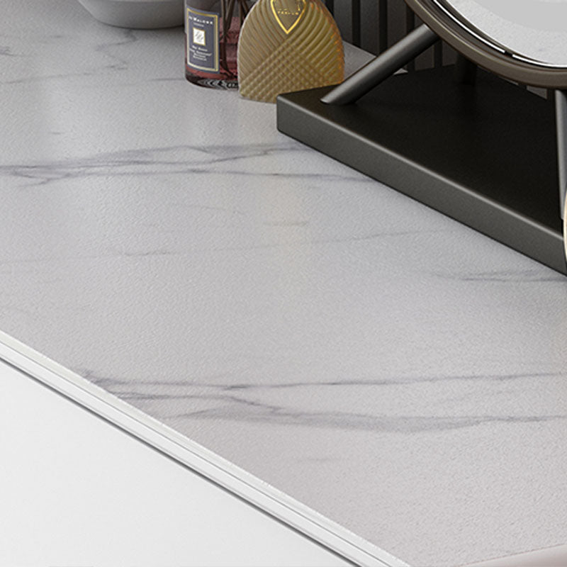 Vanity Stone Makeup Dressing Table Stool Set with Drawer - 31.5" H