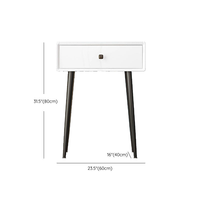 Vanity Stone Makeup Dressing Table Stool Set with Drawer - 31.5" H