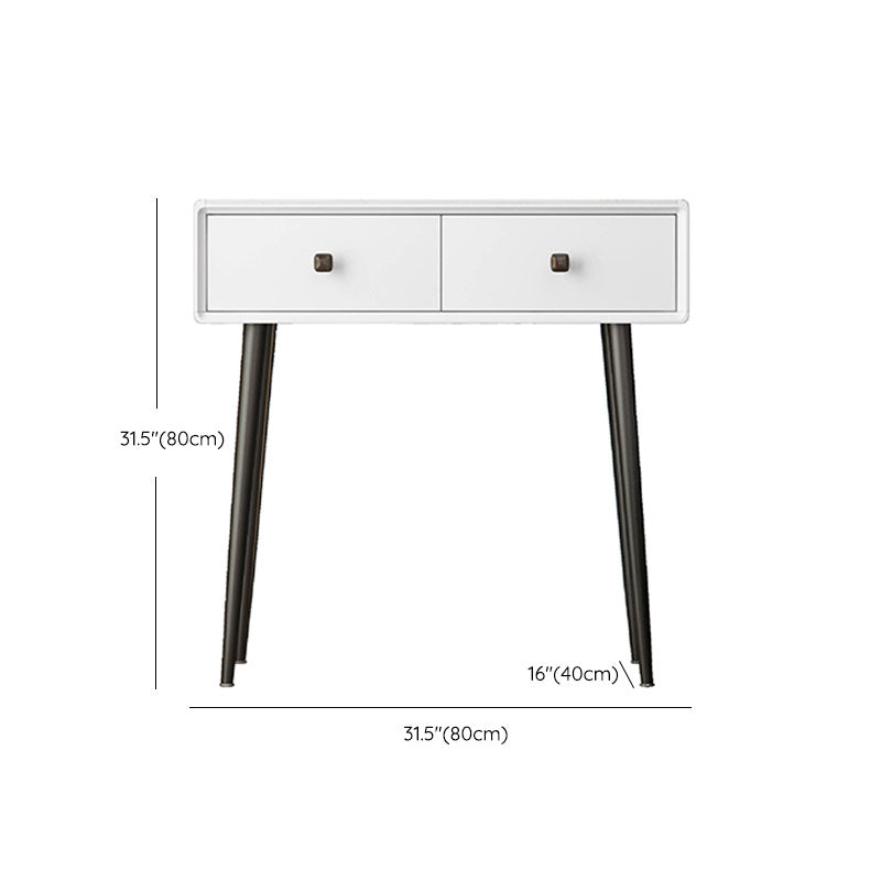 Vanity Stone Makeup Dressing Table Stool Set with Drawer - 31.5" H