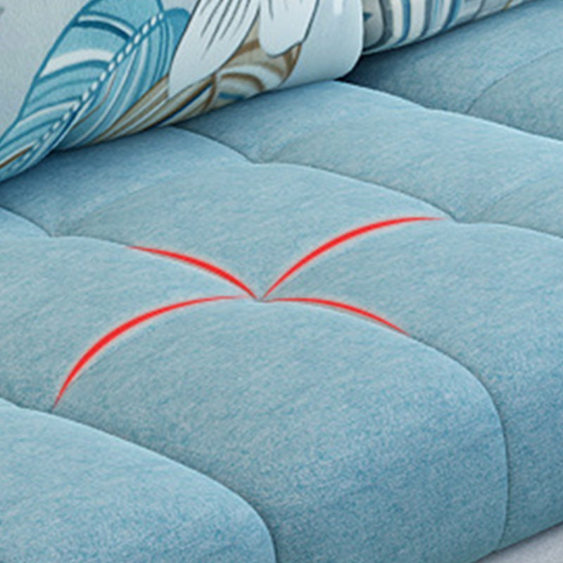 Nordic with Storage Fabric Living Room Sofa Chaise Pillows Sofa