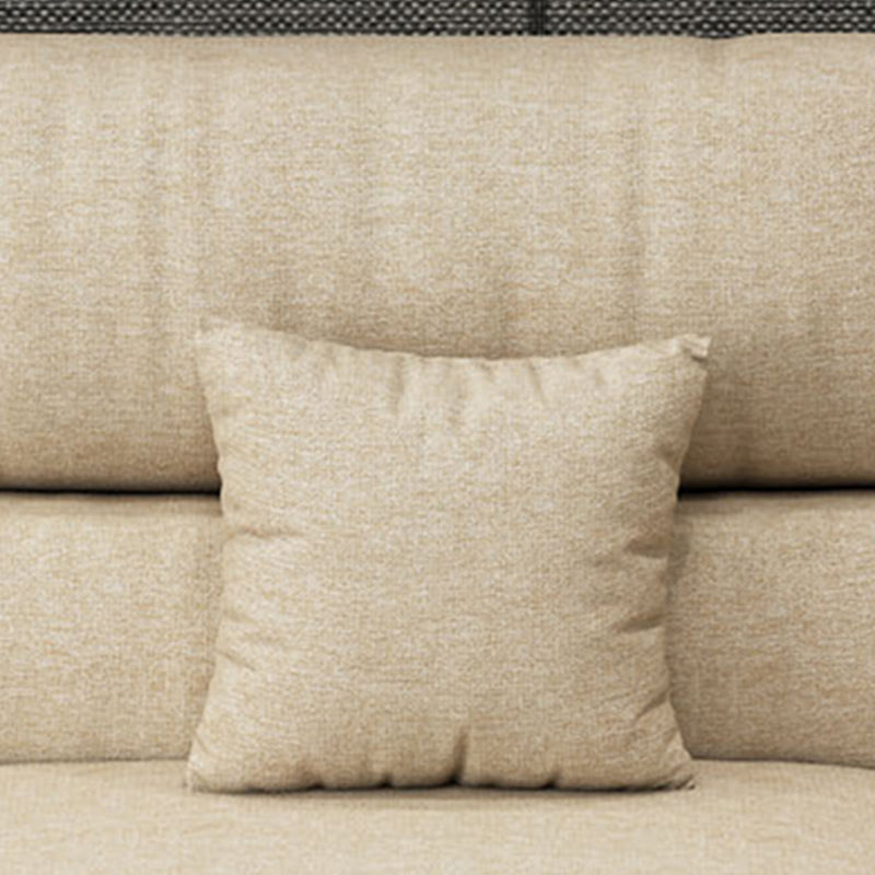 Nordic Cushions Recessed Arm Stationary Sofa Chaise Living Room Fabric