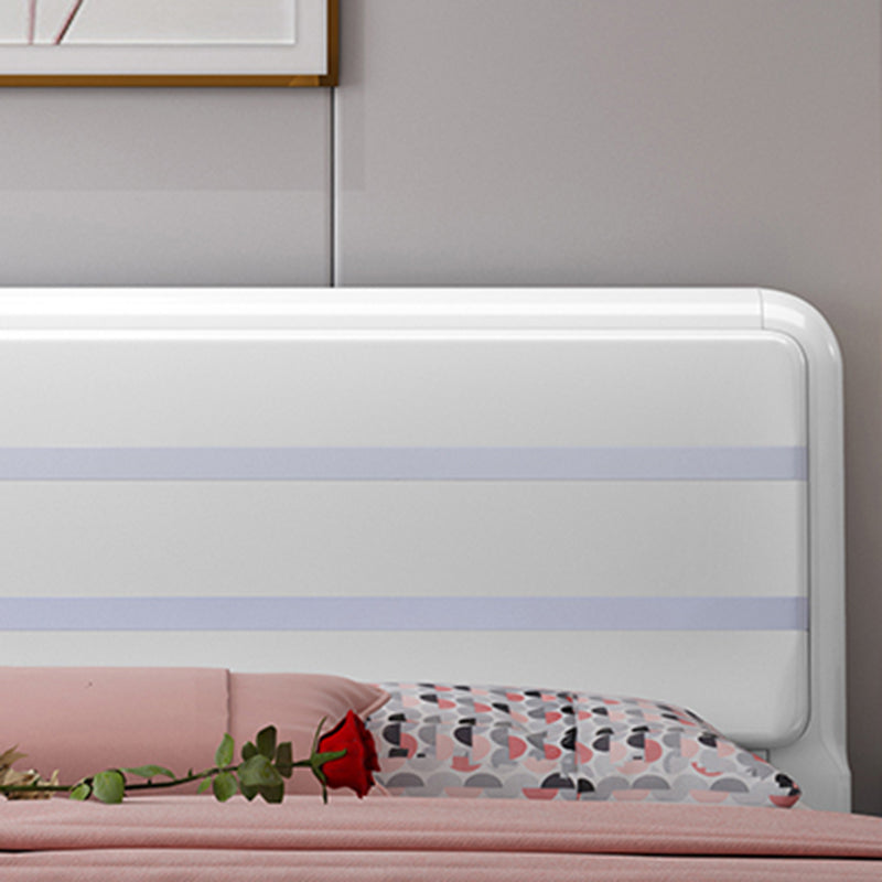 Contemporary Wood Standard Bed, Panel Rectangular Headboard Bed Frame