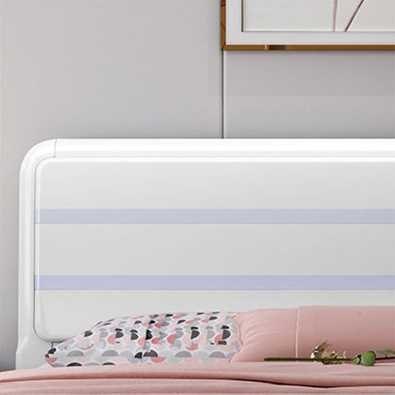 Contemporary Wood Standard Bed, Panel Rectangular Headboard Bed Frame