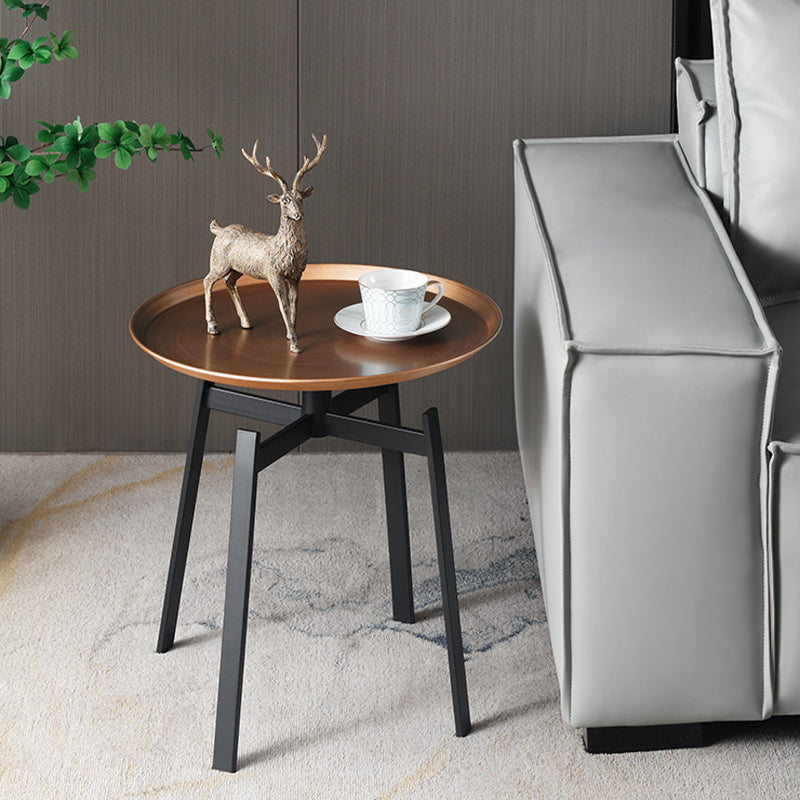 4 Legs Round Corner Table Side Tray Top End Table for Living Room