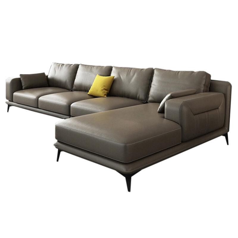 nordic Pillows Recessed Arm Living Room Seating Faux Leather Stationary