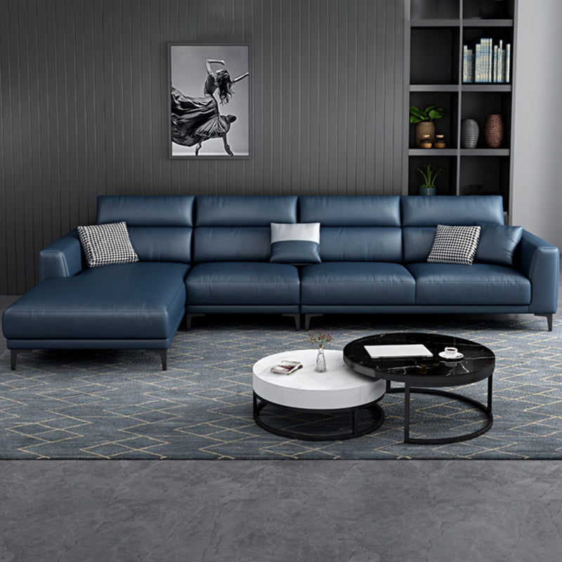 Modern Cushions Recessed Arm Living Room Faux Leather Seating