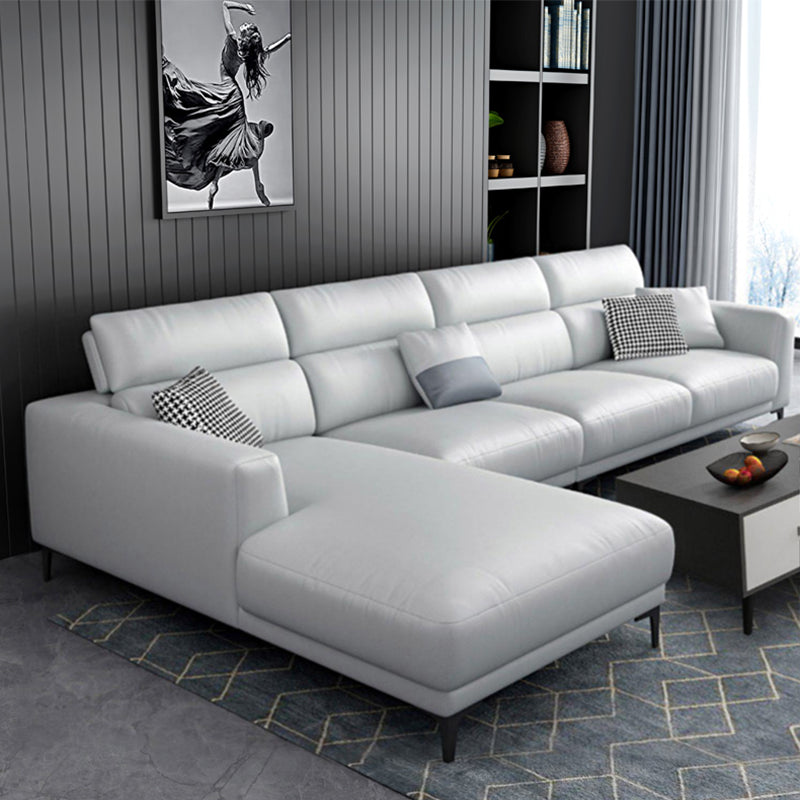 Modern Cushions Recessed Arm Living Room Faux Leather Seating