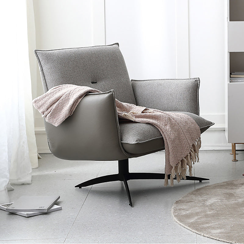 Contemporary Linen 4-Star Tight Back Accent Armchair in Grey
