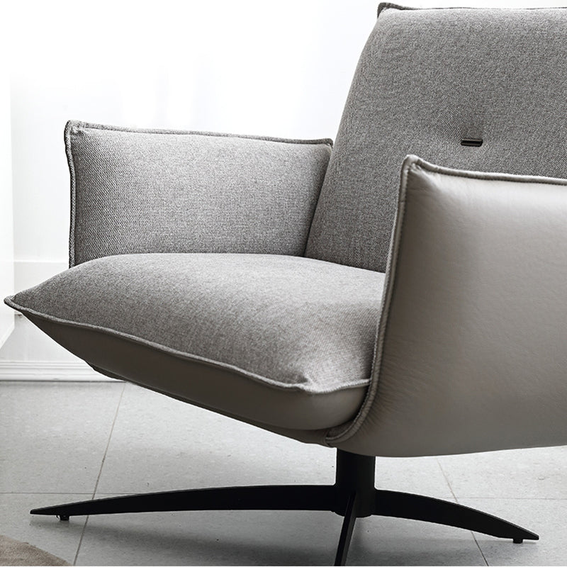 Contemporary Linen 4-Star Tight Back Accent Armchair in Grey