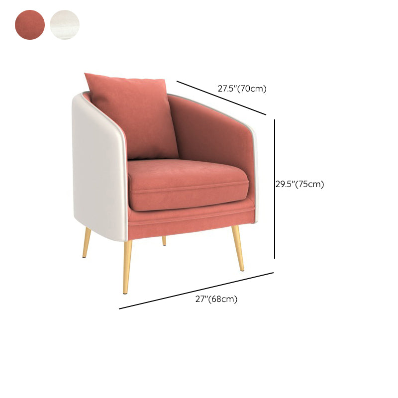 Contemporary Sloped Arm Standard Sofa Tight Back Leather/Velvet Sofa